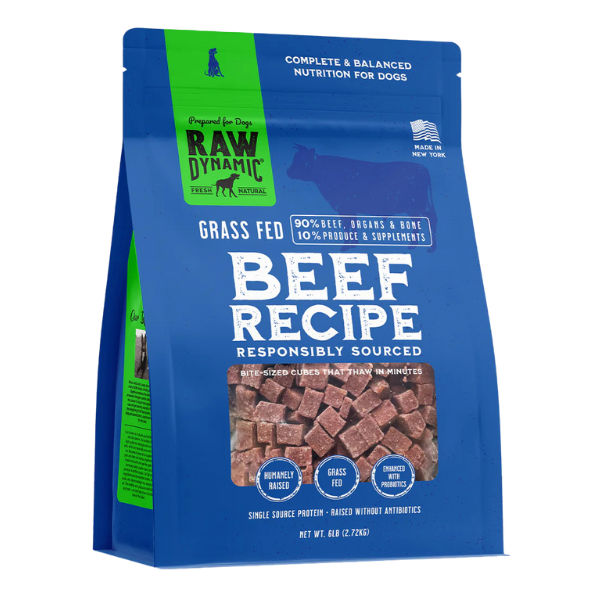 Raw Dynamic Frozen Raw Beef Formula for Dogs