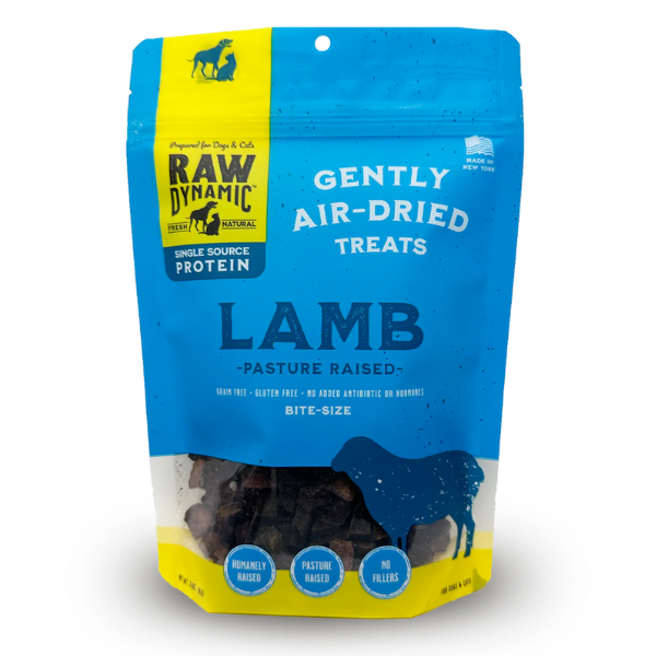 Raw Dynamic Air-Dried Lamb Treats for Cats and Dogs