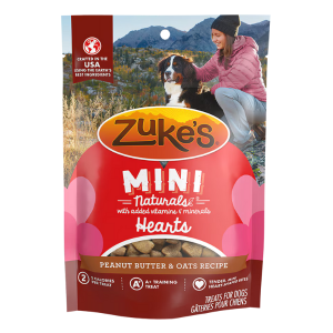 Zuke’s Mini Naturals Hearts Peanut Butter & Oats Recipe Dog Treat