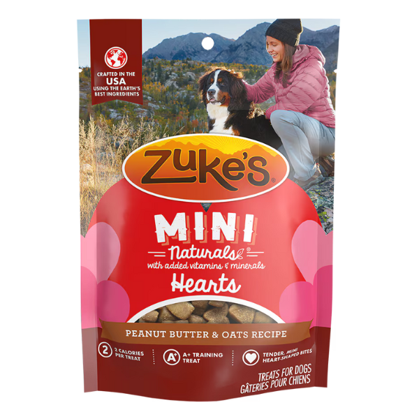 Zuke’s Mini Naturals Hearts Peanut Butter & Oats Recipe Dog Treat