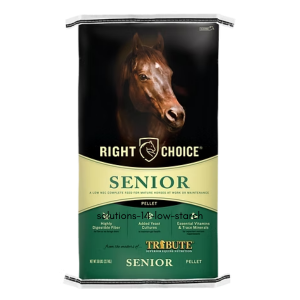 Right Choice Senior Pellet Horse Feed. 50-lb bag.