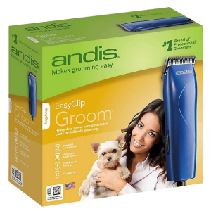 Andis Easy Clip Groom Detachable Blade Pet Clipper Kit, Blue
