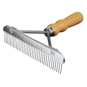 Sullivan's 6″ Metal Comb with Wood Handle.