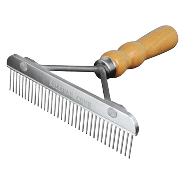Sullivan's 6″ Metal Comb with Wood Handle.