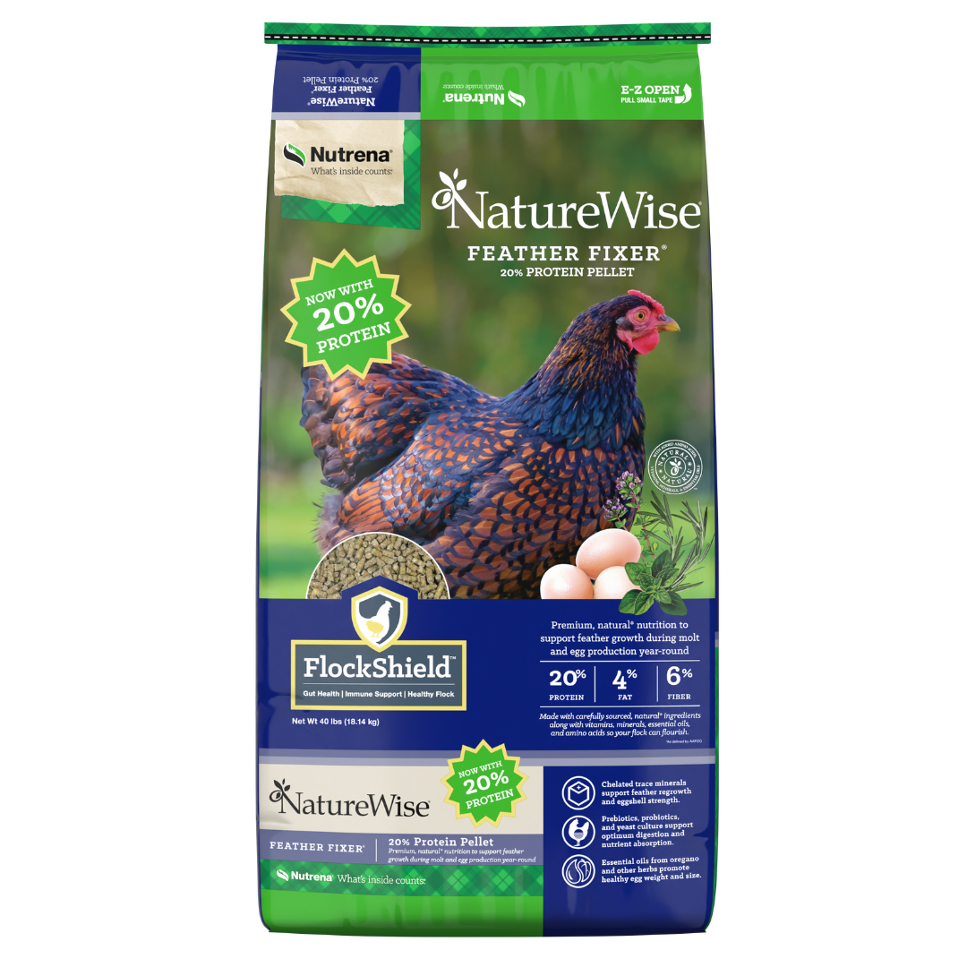 NatureWise® 20% Protein Feather Fixer Pellet Poultry Feed 40 lbs
