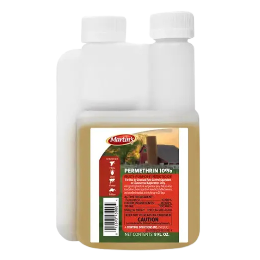 Martin's Permethrin 10% Multi-Purpose Insecticide 8-oz size.