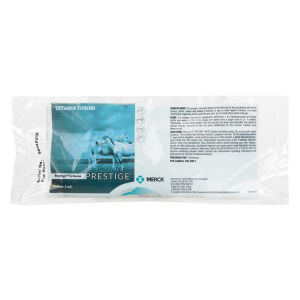 PRESTIGE® TETANUS is for the vaccination of healthy horses, cattle, swine and sheep against tetanus.