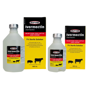 Durvet Ivermectin Injection 1% Sterile Solution - Size combo