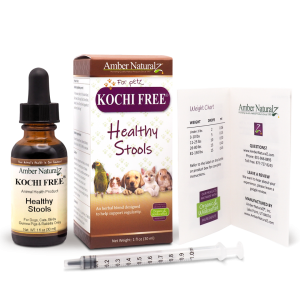 Amber NaturalZ® Kochi Free product box, dropper syringe and instructions..