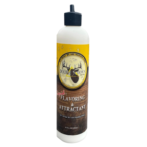 Double Down Liquid Flavoring & Attractant. A 12-ounce bottle of concentrated liquid attractant for hunting.
