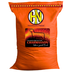 High Noon Charmasson Show Lamb Feed. Generic orange feed bag.