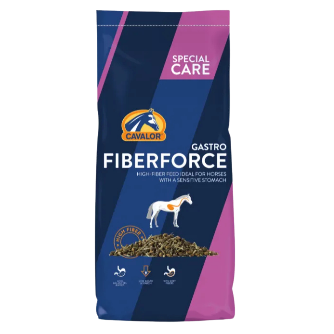 Cavalor FiberForce Gastro. Pink and blue 33-lb bag/