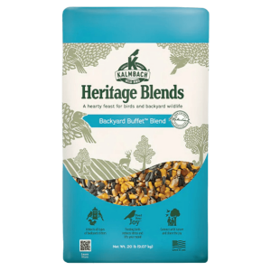 Kalmbach Heritage Blends Backyard Buffet. 20-lb teal bag.