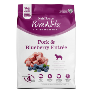Nutrisource PureVita Pork & Blueberry Entrée